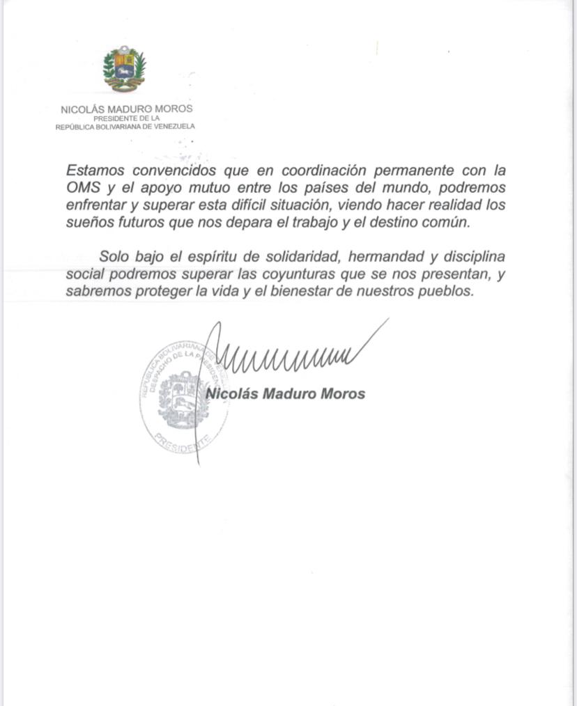Carta al FMI