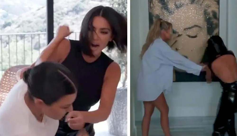 hermanas kardashiam se caen a golpes