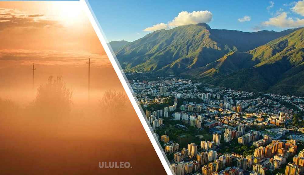 Nube de arena del sahara en Caracas Venezuela