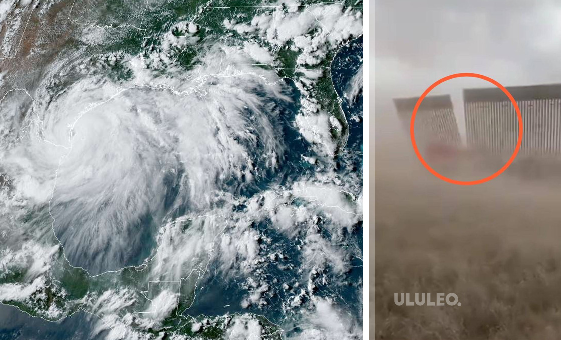 Huracán "Hanna" derriba el muro de Trump