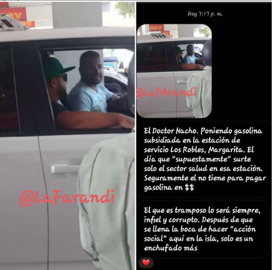 Nacho adquiere gasolina