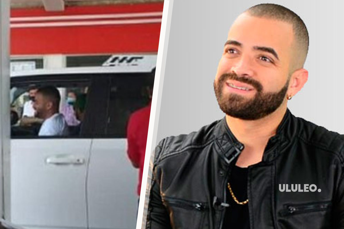 Nacho adquiriendo gasolina