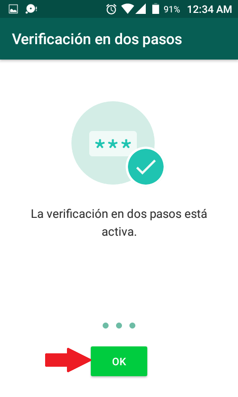 Configurar verificación paso 10