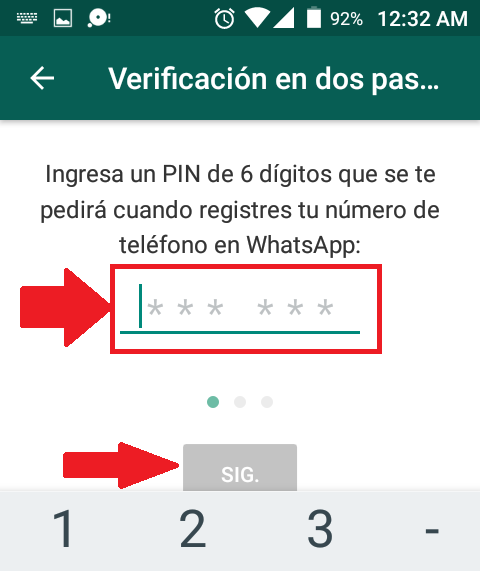 Configurar verificación paso 6