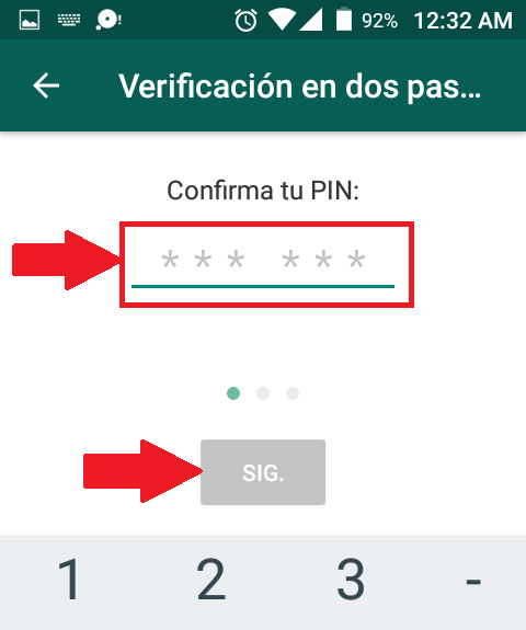 Configurar verificación paso 7