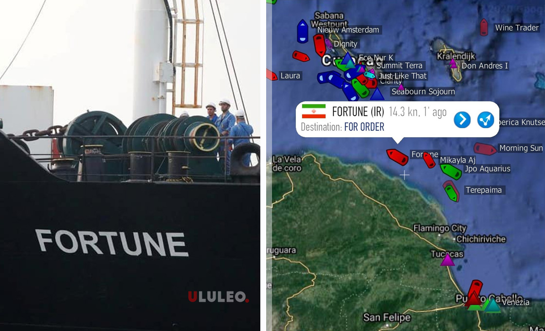 Segundo buque iraní "Fortune" cargado de gasolina entró a Venezuela con rumbo a la refinería de Amuay